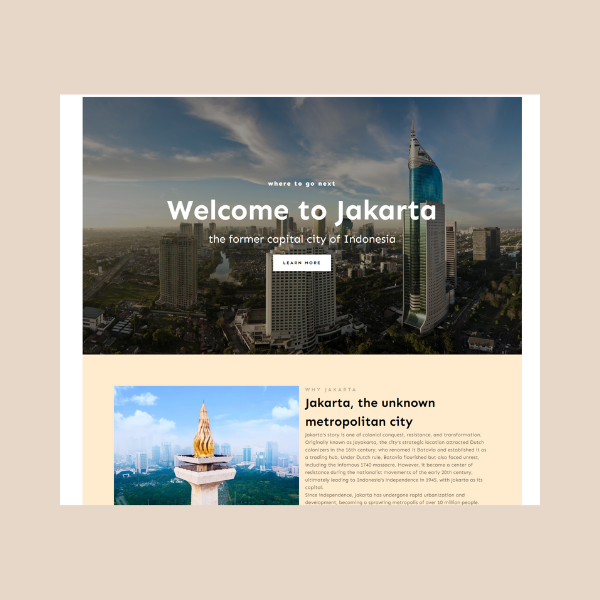 travel website project preview